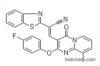 Molecular Structure of 620113-73-7 (alpha-[[2-(4-Fluorophenoxy)-9-methyl-4-oxo-4H-pyrido[1,2-a]pyrimidin-3-yl]methylene]-2-benzothiazoleacetonitrile)